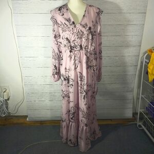 Pink Floral Maxi Dress Brand New Size 1X